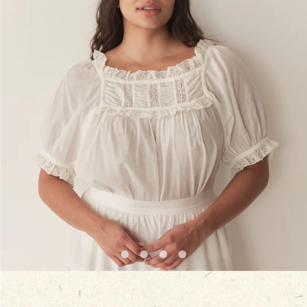 Doen Elegant White Lace Blouse NWOT